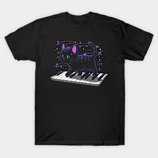 Purrfect Meowlody: Piano Paws T-Shirt